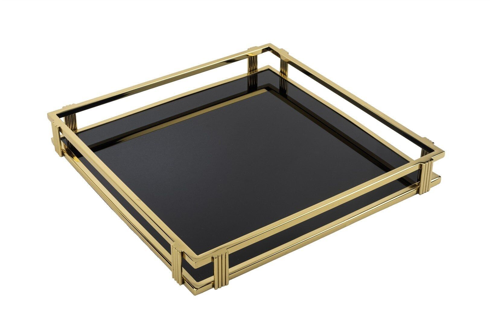 Mikasa Moor Camlı Tepsi Gold Siyah 41X5 Cm 113527