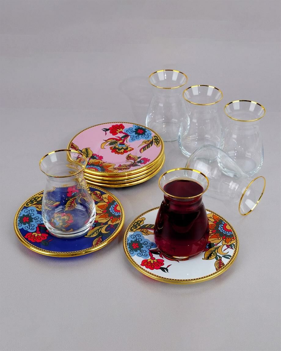 Glore Lorena Asorti Çay Seti 6 Lı 12060