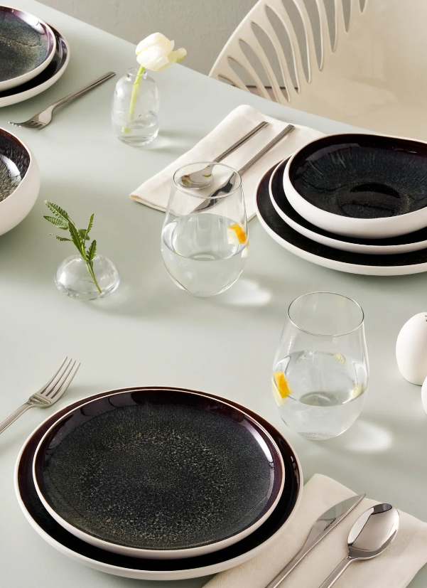 Karaca Streamline Galactic Stoneware 59 Parça 12 Kişilik Yemek Takımı Beyaz