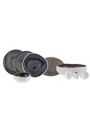 Karaca Streamline Galactic Stoneware 59 Parça 12 Kişilik Yemek Takımı Beyaz