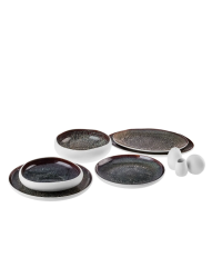 Karaca Streamline Galactic Stoneware 59 Parça 12 Kişilik Yemek Takımı Beyaz