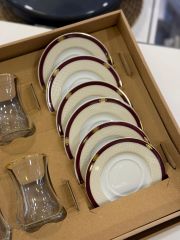 Lotus Çay Takımı Porselen Tabak 6 Lı Lt-005