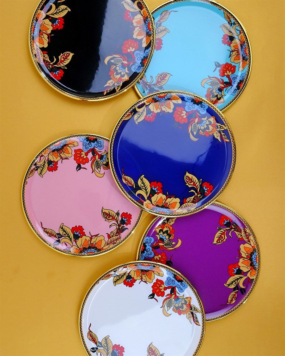 Glore Lorena Asorti Servis Tabağı 26 Cm 6 Lı 28045