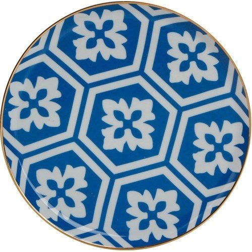 Porland 20 Cm Düz Tabak Morocco Desen2 Mavi