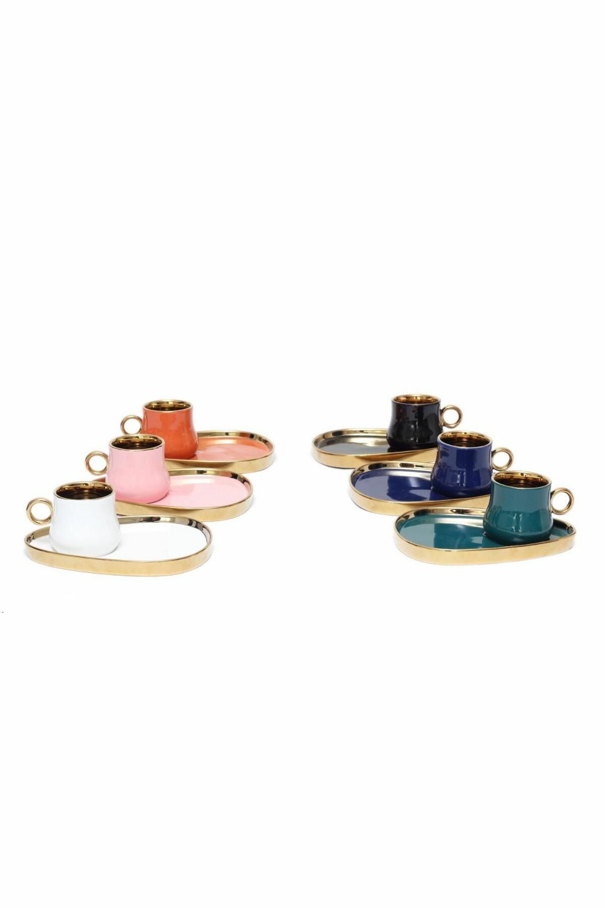 Lotus Kahve Takımı Renkli Sunumlu 1021/451
