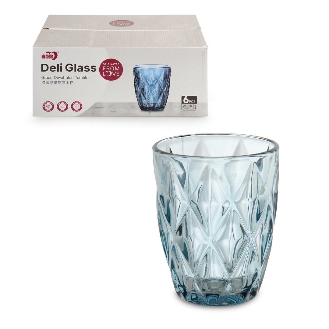 İpek Bardak Mavi 6 Lı 280 Ml KB154BN