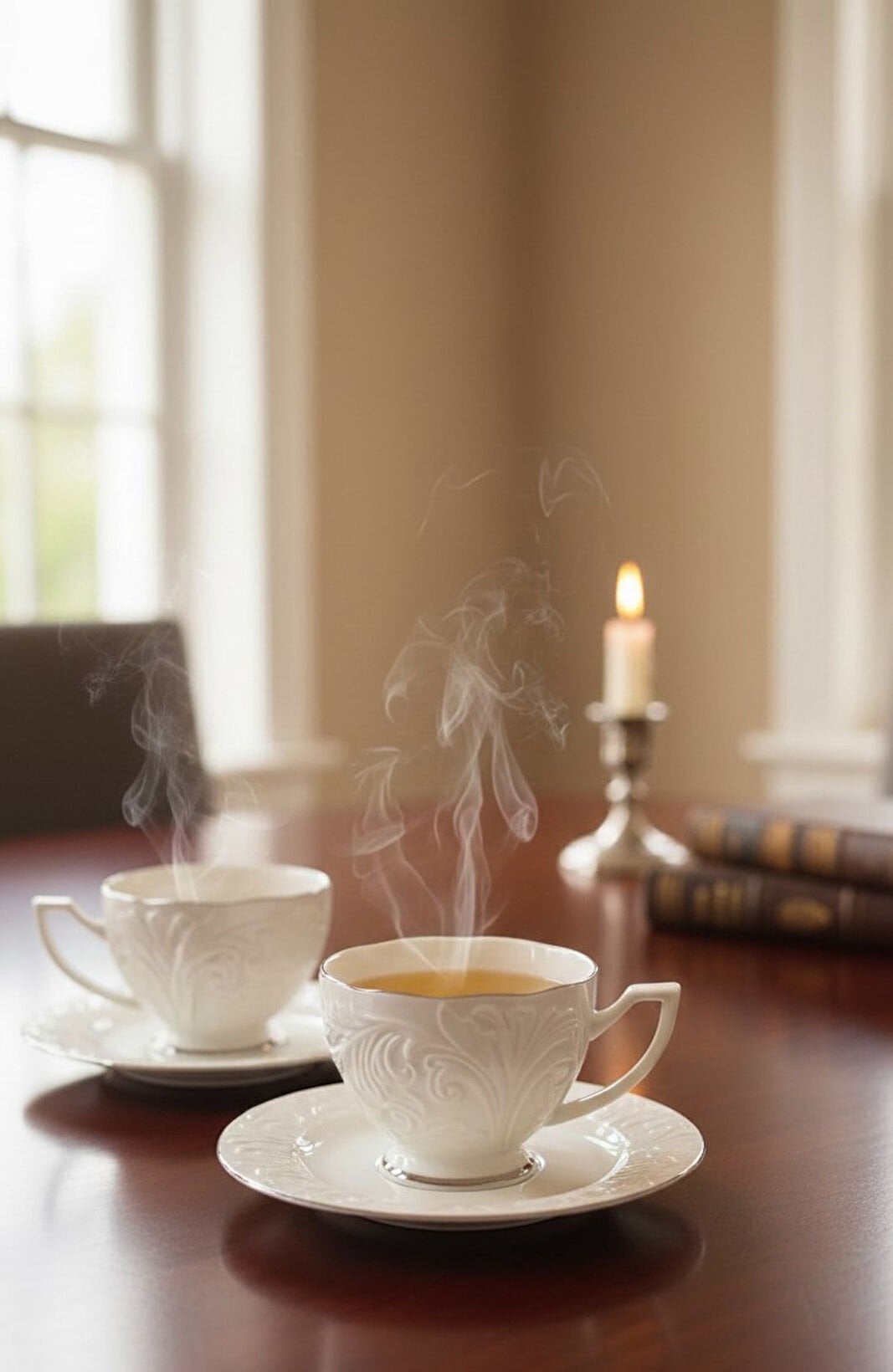 İpek Çay Fincan Takımı Platin Yaldızlı Rosen-100