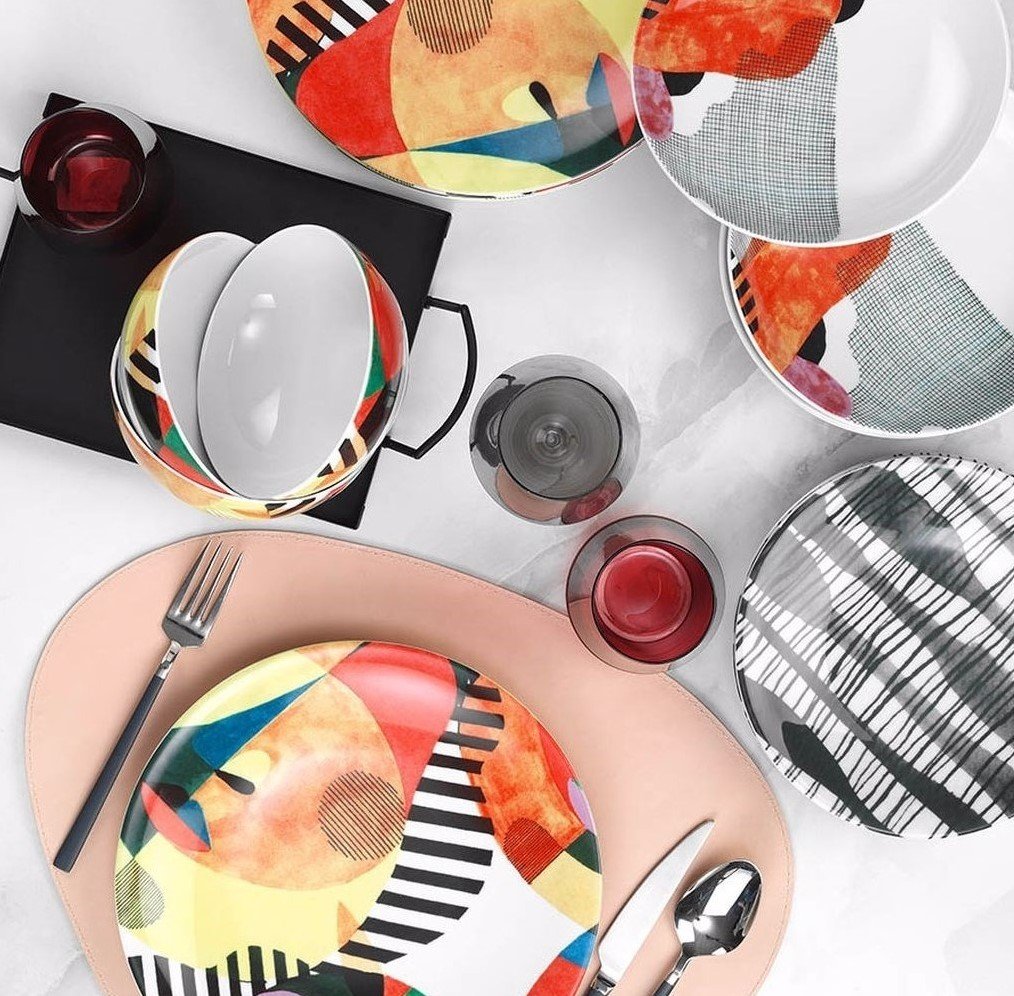 Kütahya Porselen 24 Parça Zeugma Bant Dekor Yemek Takımı 11370