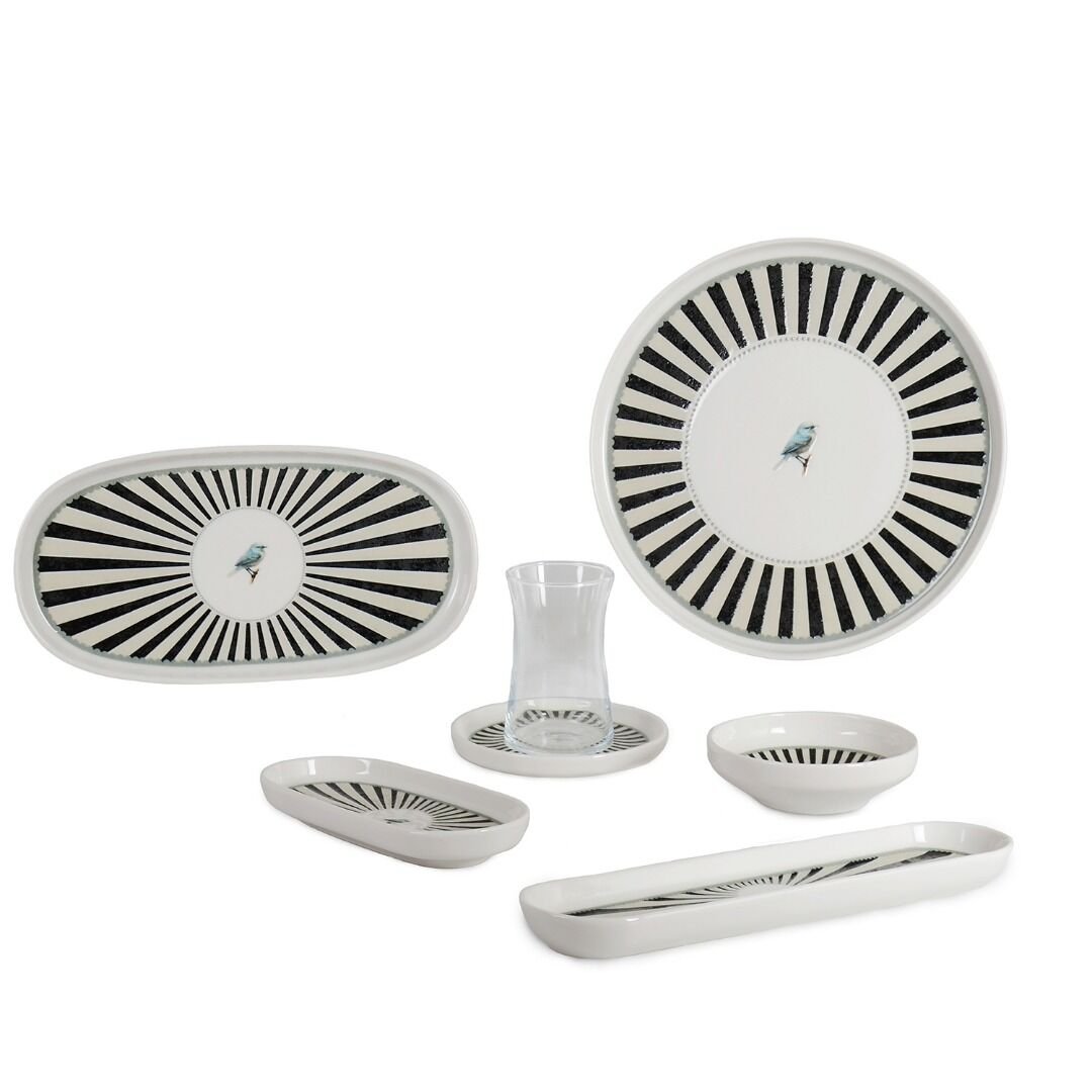 İpek 29 Parça Larkın Kahvaltı Takımı Kuşlu AD1355