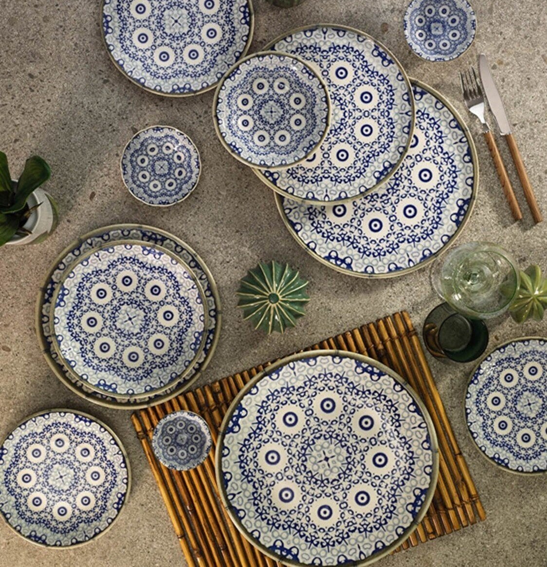 Kütahya Porselen 24 Parça Teos Krem Nano Yemek Takımı DG406