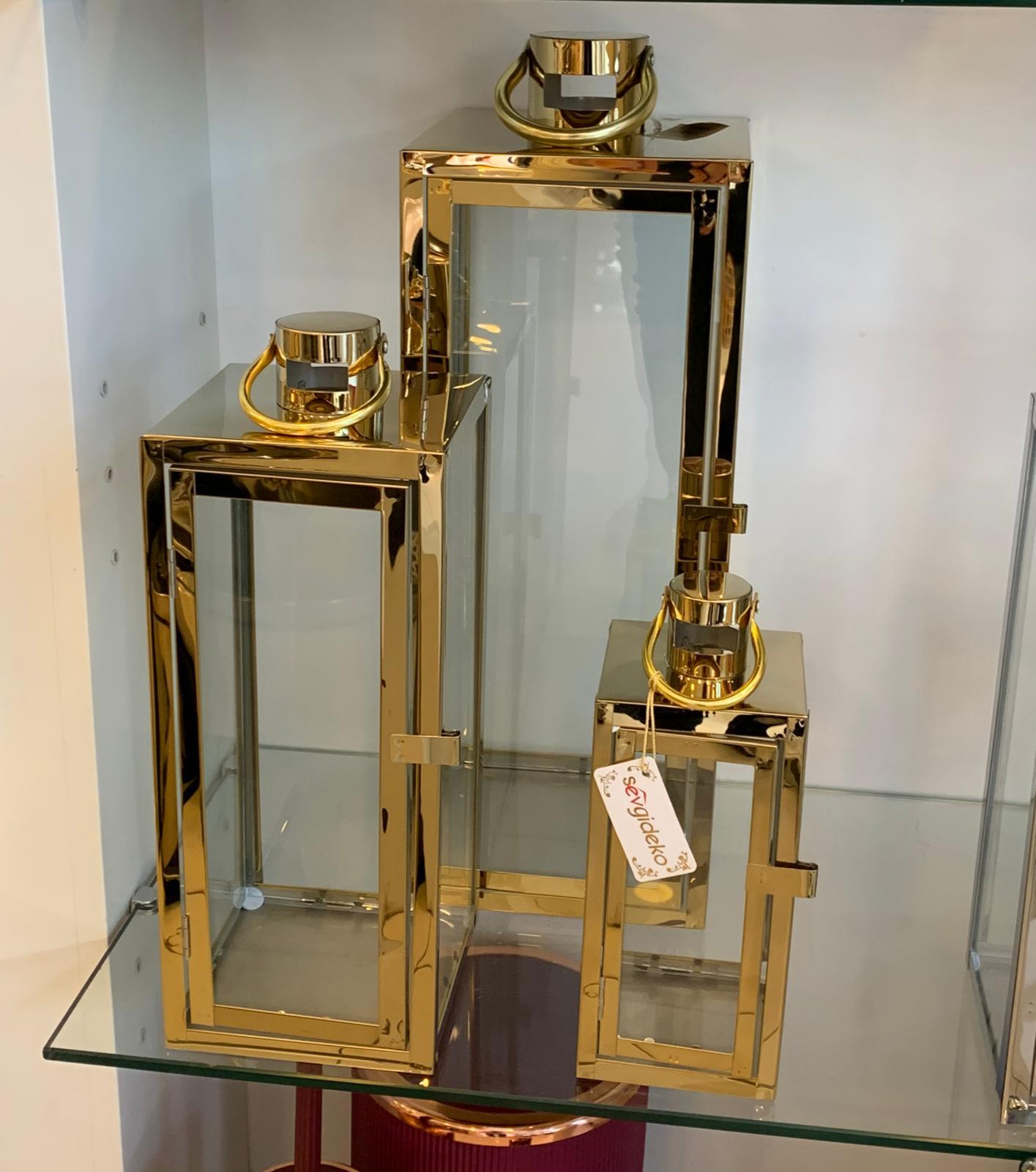 Decovien Fener Metal 3 Lü Sade Gold AYM7424A K4