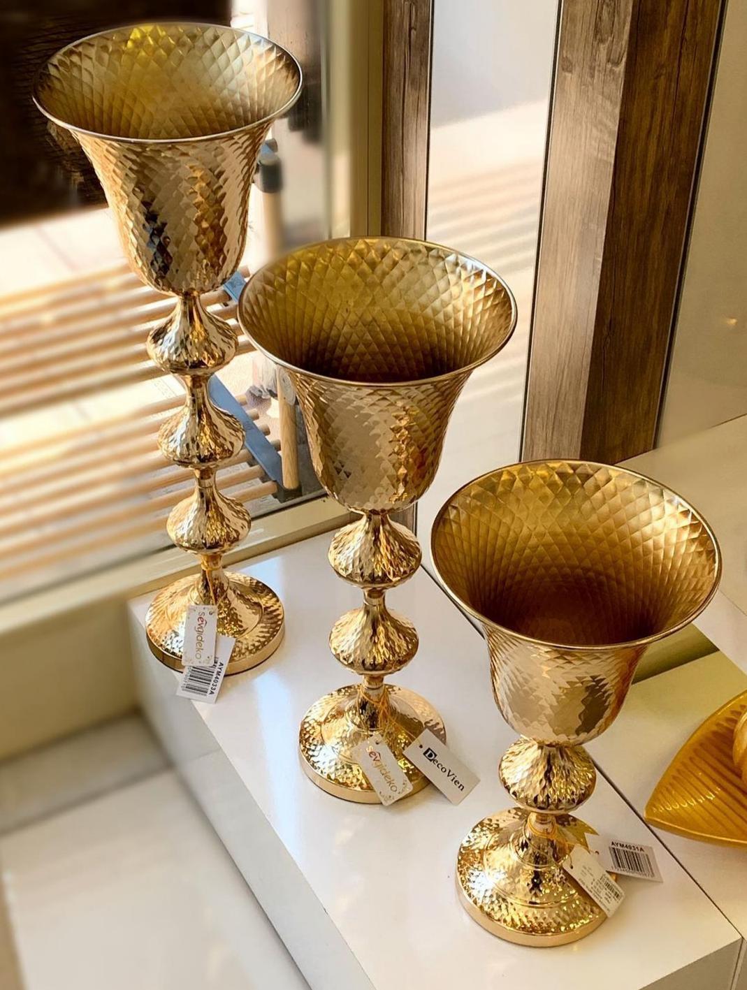 Decovien Vazo Metal Gold 60 Cm AYM4033A