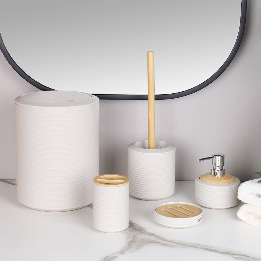 Arow Banyo Seti Zoey 5 Parça Akrilik Krem Tr-4401