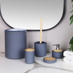Arow Banyo Seti Zoey 5 Parça Akrilik Gri Tr-4402
