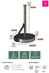 Primanova Pasifik Mega Dik Havluluk Siyah M-E97-06