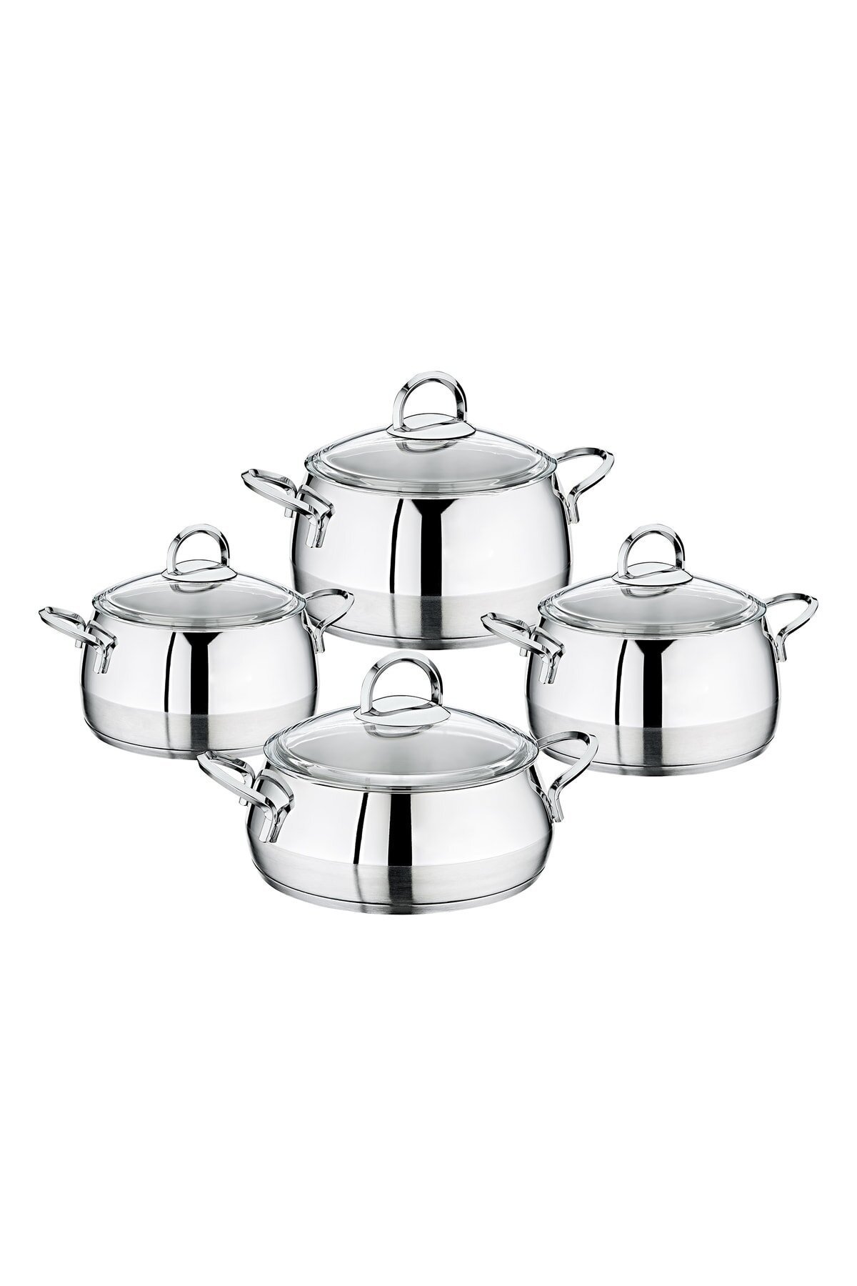 Oms 8 Parça Tencere Seti Çelik Star Sade 1100