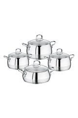 Oms 8 Parça Tencere Seti Çelik Star Sade 1100