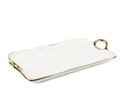 Mikasa Moor Gold Rimli Dikdörtgen Servis 34x20x4 Cm