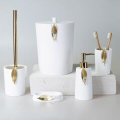 By Selim Banyo Seti Leaf Beyaz Altın