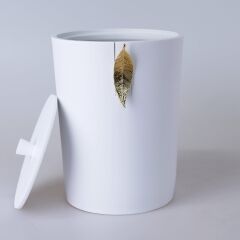 By Selim Banyo Seti Leaf Beyaz Altın