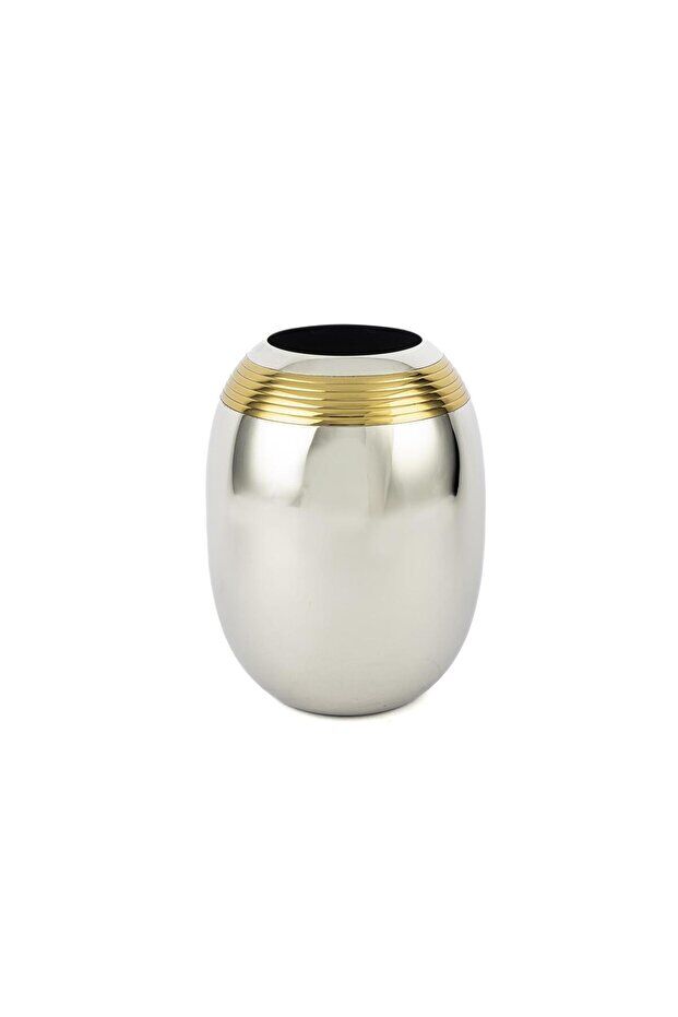 Mikasa Moor Vazo Bugle Metal Silver Gold 17X23 Cm 375423