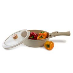 Neoflam Midas Bej 9 Parça Ayrılabilen Saplı İç İçe Geçebilen Tencere Tava Seti Neomds9ı