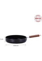 Neoflam Bien 24 Cm Siyah Alüminyum Döküm Tava D-NEOBN124