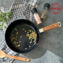 Neoflam Bien 20 Cm Siyah Alüminyum Döküm Wok Tava D-NEOBN120W