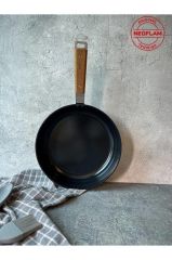 Neoflam Bien 24 Cm Siyah Alüminyum Döküm Wok Tava D-NEOBN124W
