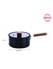 Neoflam Bien 18 Cm Siyah Alüminyum Döküm Sos Tenceresi D-NEOBN118