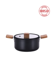 Neoflam Bien 20 Cm Siyah Alüminyum Döküm Tencere D-NEOBN220