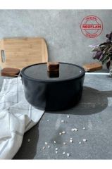 Neoflam Bien 20 Cm Siyah Alüminyum Döküm Tencere D-NEOBN220