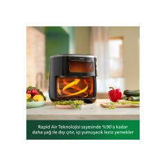 Philips Fritöz  Airfryer XL Pencereli HD9257/80