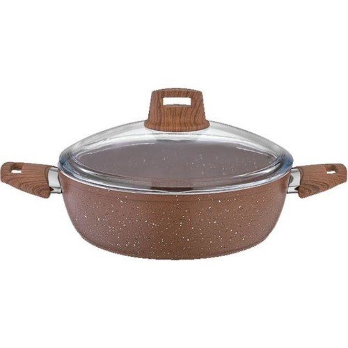Kahramanlar 28 Cm Kısa Tencere Granit Fiesta 3087