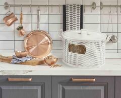 The Mia Patates & Soğan Saklama Kabı 2 Hazne Beyaz GLV0662