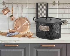 The Mia Patates & Soğan Saklama Kabı 2 Hazne Siyah GLV0661