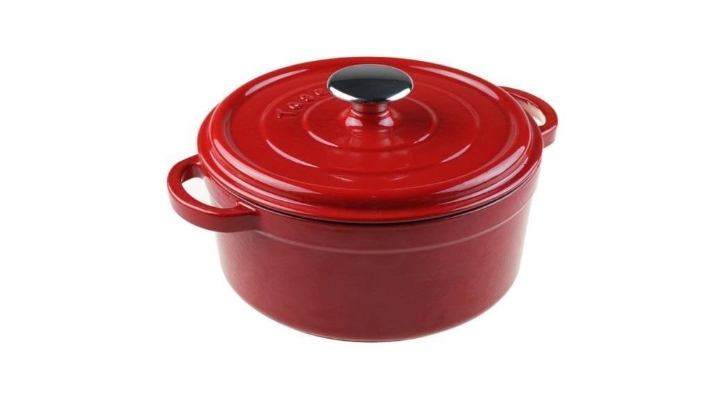 Taşev Caste Kırmızı 24 Cm Derin Tencere T1809