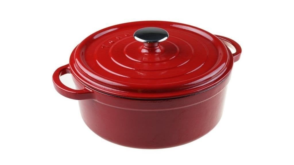 Taşev Caste Kırmızı 28 Cm Derin Tencere T1813