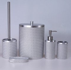 By Selim Banyo Seti Wicker Gümüş