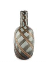 Mikasa Moor Vazo Cam Yeşil Kahve Çizgili 19X41 Cm 346256