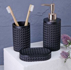 By Selim Banyo Seti Wicker Siyah