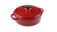 Taşev Caste Kırmızı 24 Cm Kısa Tencere T1811