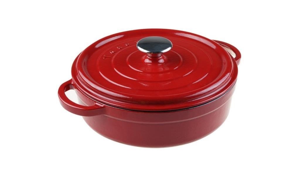 Taşev Caste Kırmızı 28 Cm Kısa Tencere T1815