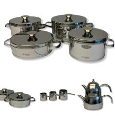 Aryıldız 20 Parça Lilyum Prestıge Steel Kapak İdeal Set