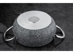 Taç Luna 4'lü 7 Parça Granit Tencere Seti Gri Taç-3494