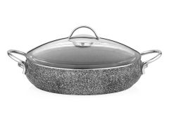 Taç Luna 4'lü 7 Parça Granit Tencere Seti Gri Taç-3494