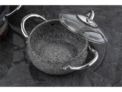 Taç Luna 4'lü 7 Parça Granit Tencere Seti Gri Taç-3494