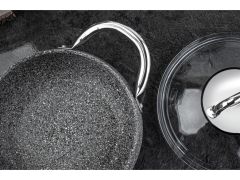 Taç Luna 4'lü 7 Parça Granit Tencere Seti Gri Taç-3494