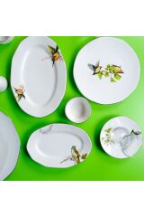 Aryıldız 32 Parça Cloe Kahvaltı Takımı Platin Yaldız Kuş Ar181892