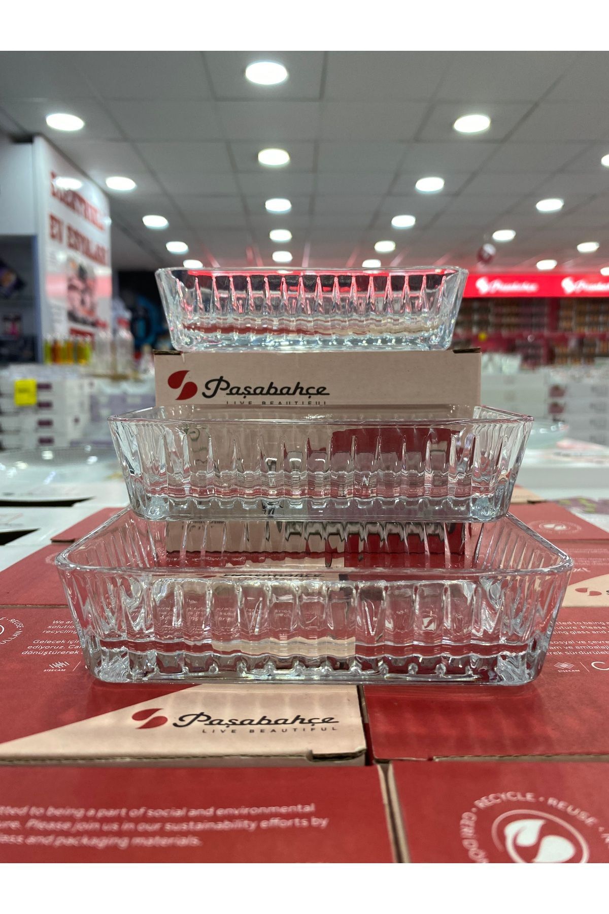 Paşabahçe Frezya 530323 Servis Tabağı 3 Lü